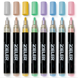 Zieler Acrylic Paint Markers Medium Tip -  Pastel (8 Pack)