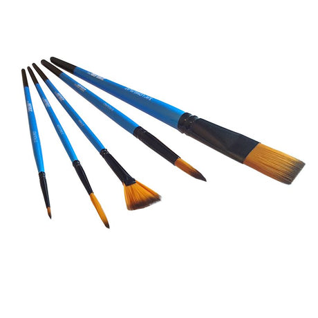 Water Colour Paint Brush Wallet - Set of 5