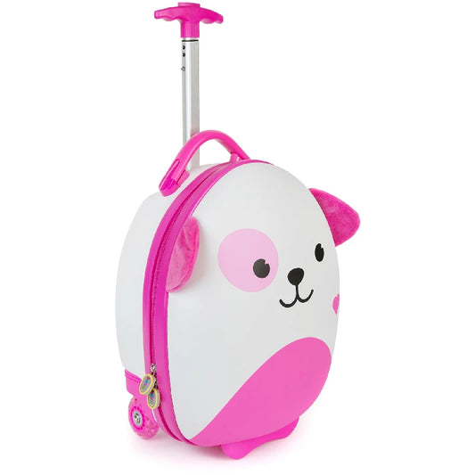Boppi Tiny Trekker Kids Luggage Travel Suitcase Carry On Pink Dog