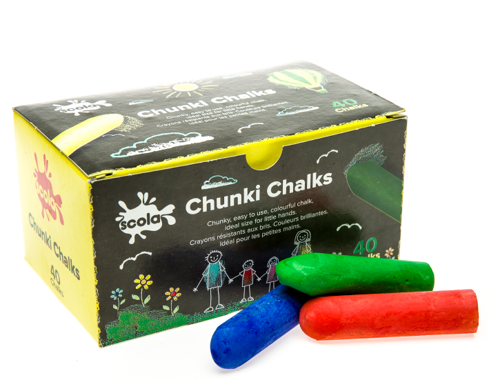 Scola Chunki Coloured Chalk (Box Of 40)