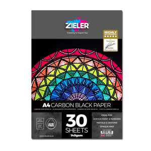 Zieler 12 Paint Marker Pens 1.5mm with A4 Black Paper Pad Set