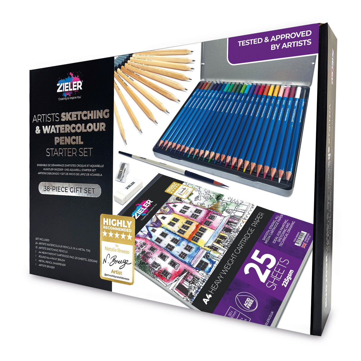 Zieler Watercolour & Sketching Pencil Starter Set
