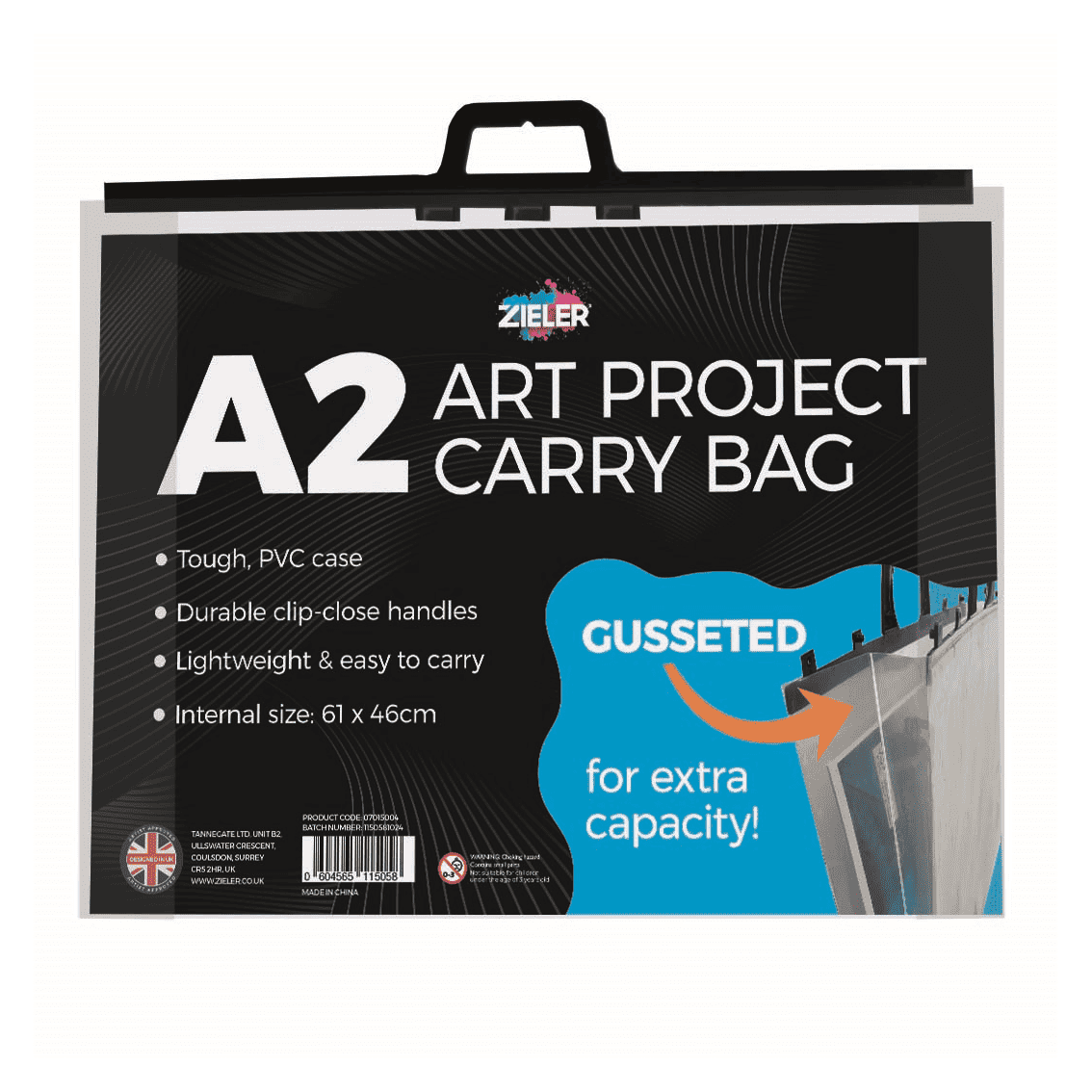 Zieler A2 Clear Art Project Carry Bag