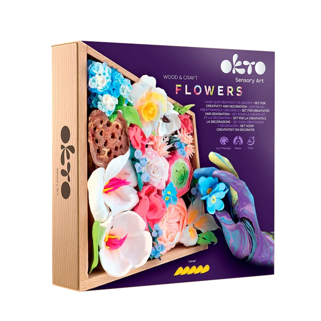 OKTO Wood & Clay Craft DIY - Romance Flowers