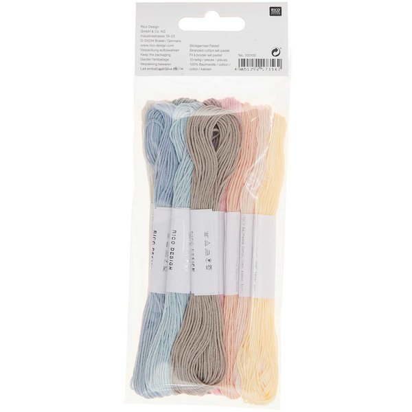Rico Design embroidery thread set pastel 10 pieces