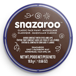 Snazaroo Classic Face Paint  Dark Brown 18Ml