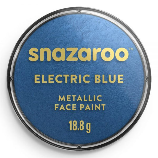 Snazaroo Metallic Face Paint Electric Blue 18Ml