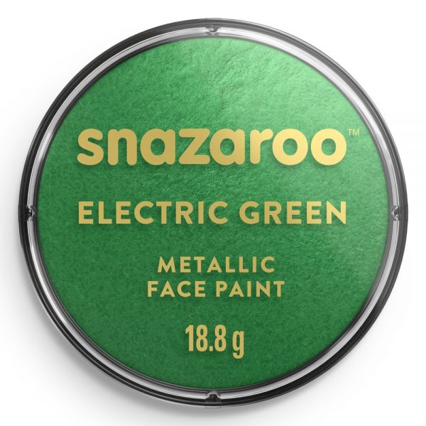 Snazaroo Metallic Face Paint Electric Green 18Ml