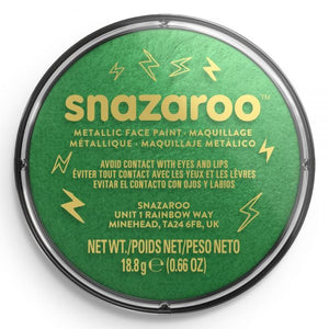 Snazaroo Metallic Face Paint Electric Green 18Ml