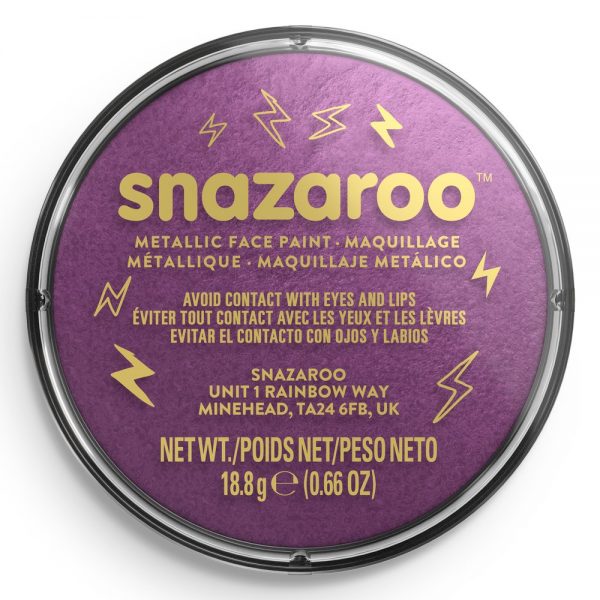 Snazaroo Metallic Face Paint Electric Purple 18Ml