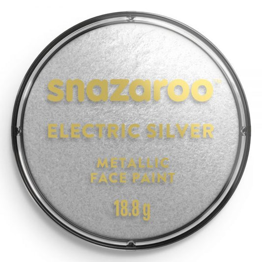 Snazaroo Metallic Face Paint Electric Silver 18Ml