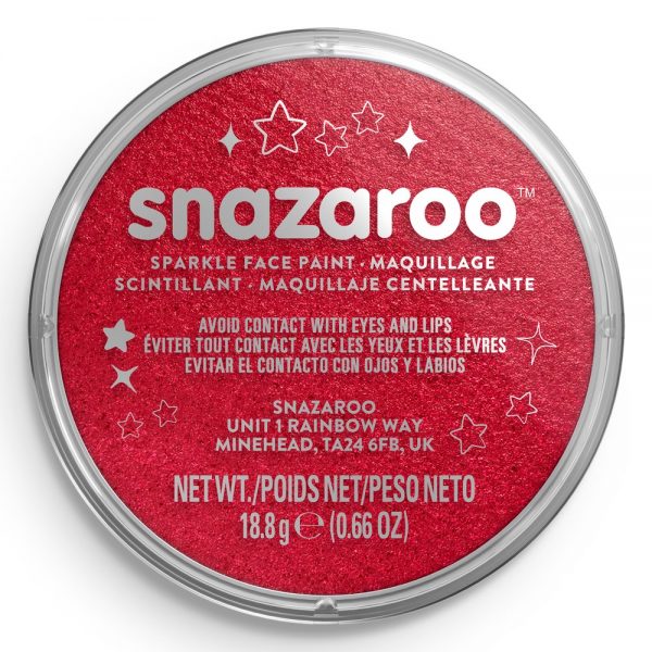 Snazaroo Sparkle Face Paint Sparkle Red 18Ml