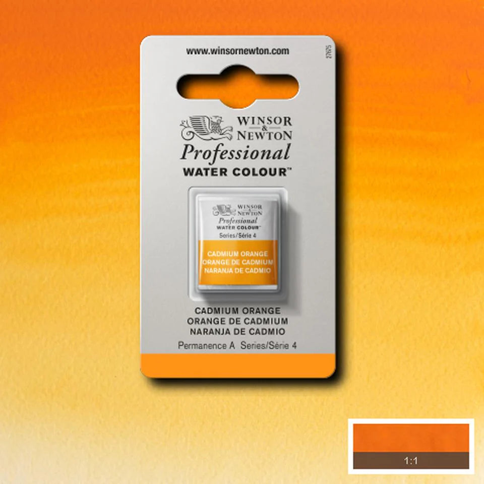 Professional Watercolour Series 4 Half Pan - Cadmium Orange
