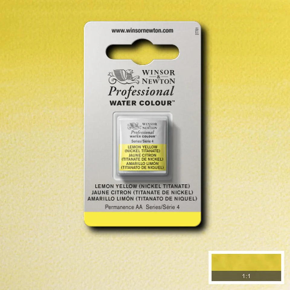 Professional Watercolour Series 4 Half Pan - Lemon Yellow (Nickel Titanate)