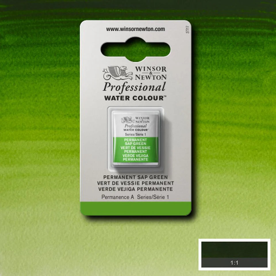 Professional Watercolour Series 1 Half Pan - Permanent Sap Green