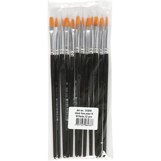 Gold Line Brushes Flat No.8 Pack of 12