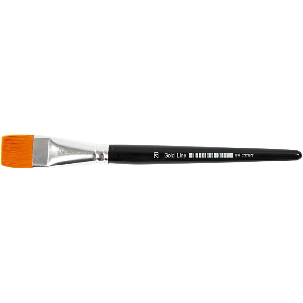 Gold Line Nylon Brushes No.20 21cm Flat (6 Pack)