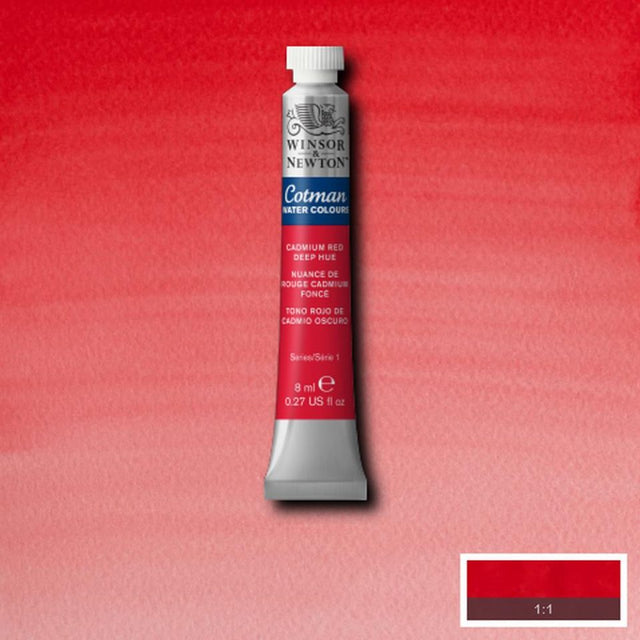 Cotman Watercolour Paint Cadmium Red Deep Hue 8ml