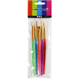 Kids Paint Brushes - Flat & Round (5 Pack)