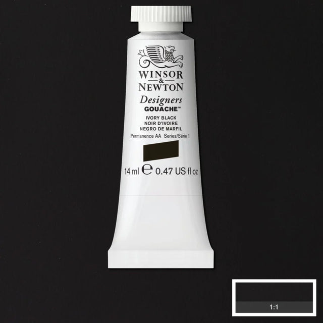 Winsor & Newton Designer Gouache 14ml - Ivory Black