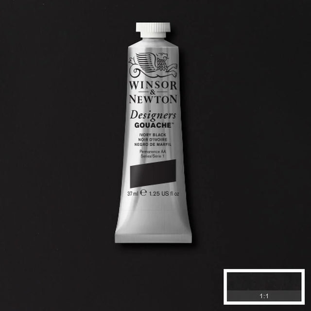 Winsor & Newton Designer's Gouache 37ml - Ivory Black