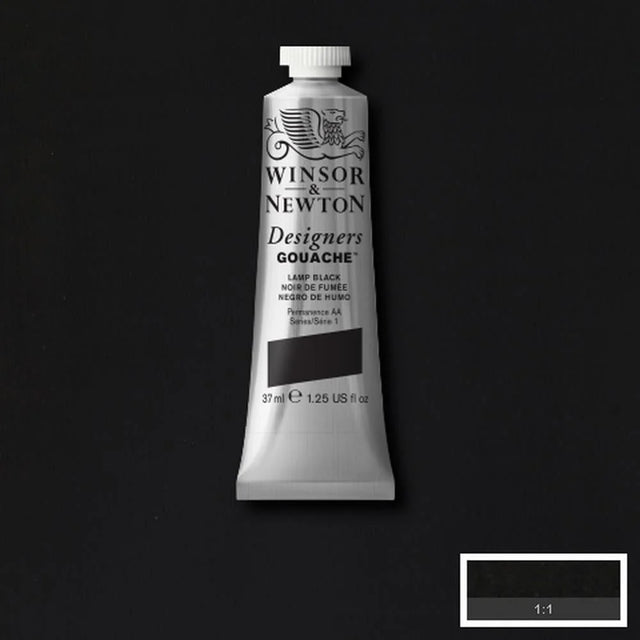 Winsor & Newton Designer's Gouache 37ml - Lamp Black