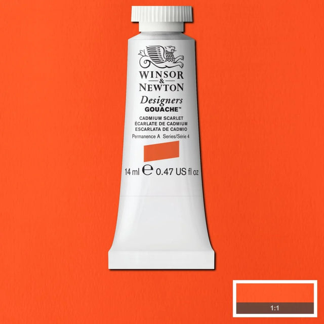 Winsor & Newton Designer's Gouache 14ml - Cadmium Scarlet