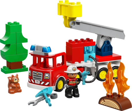 LEGO Duplo - Lego Fire Truck with Hose and Firefighter