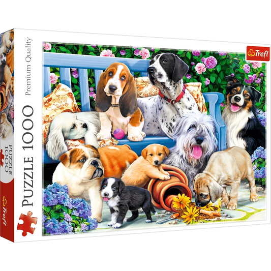Trefl 1000 Piece Jigsaw Puzzle - Dogs In The Garden