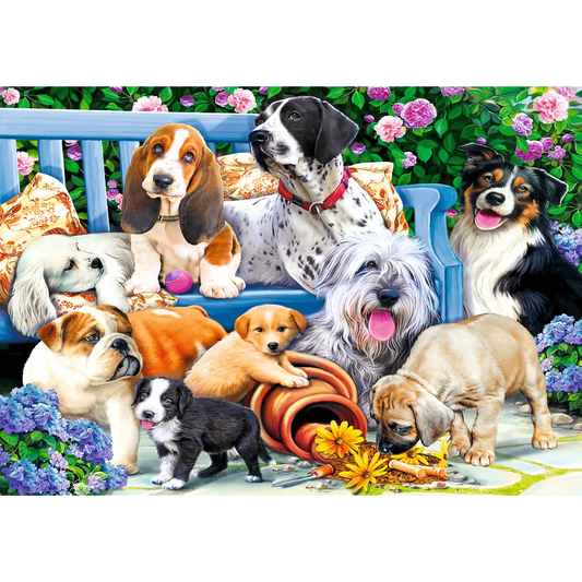 Trefl 1000 Piece Jigsaw Puzzle - Dogs In The Garden