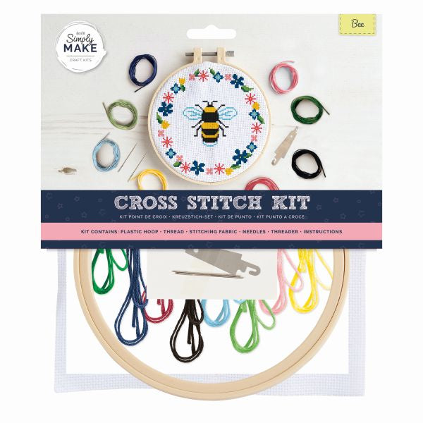 Simply Make Cross Stitch Kit - Bee