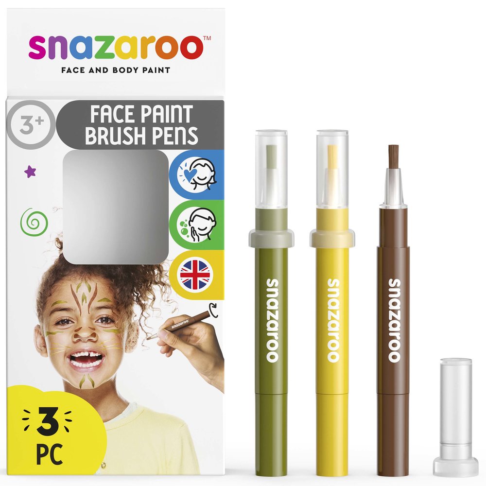 Snazaroo Brush Pen Face Paint Jungle Set | Art & Hobby