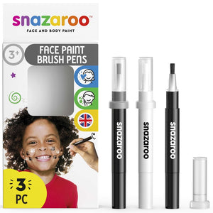Snazaroo Brush Pen Face Paint - Monochrome Set | Art & Hobby