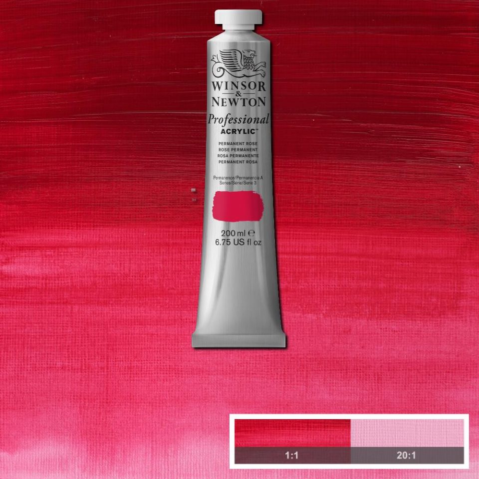 200ml Permanent Rose Quinacridone - Professional Acrylic