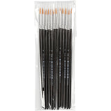 Gold Line Nylon Brushes Round No. 4 3mm (12 Pack)