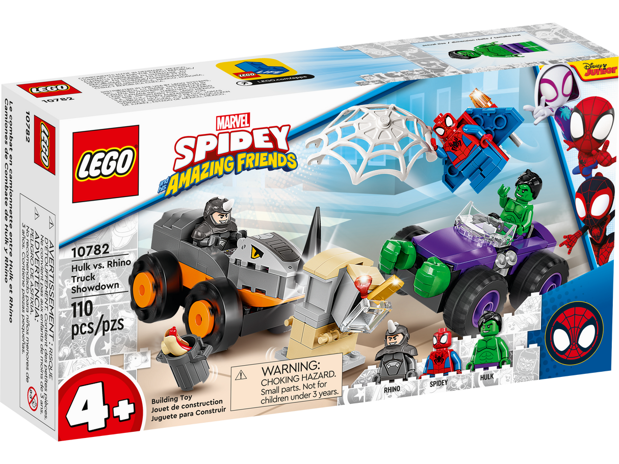 Lego Spidey And His Amazing Friends Hulk vs Rhino Truck Showdown