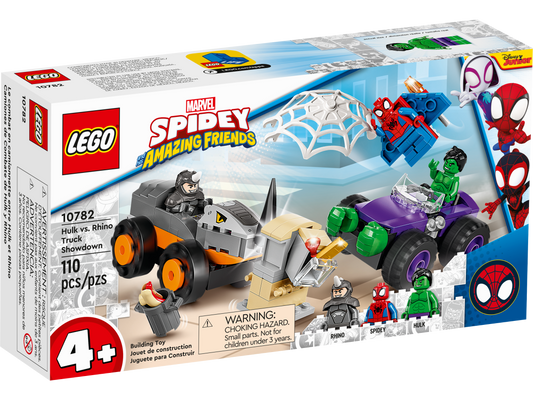 Lego Spidey And His Amazing Friends Hulk vs Rhino Truck Showdown