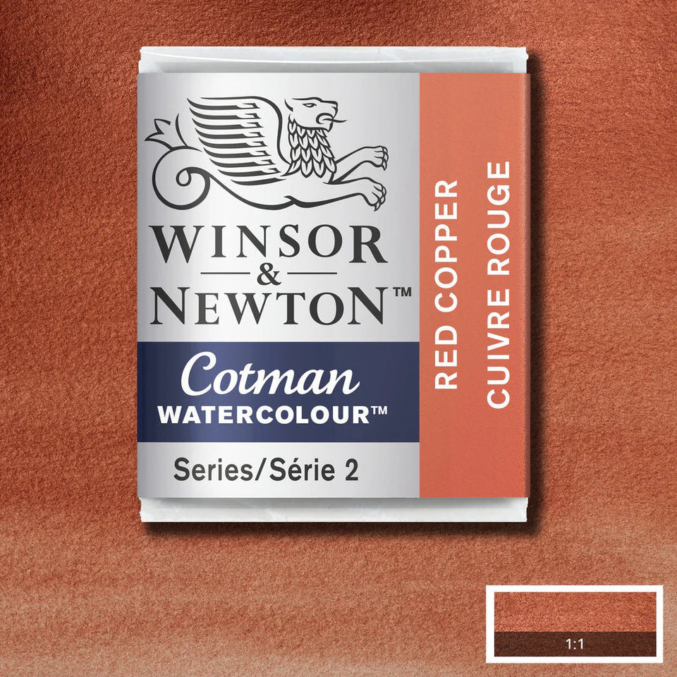 Cotman Watercolour Half Pan Red Copper