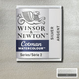 Cotman Watercolour Half Pan Silver