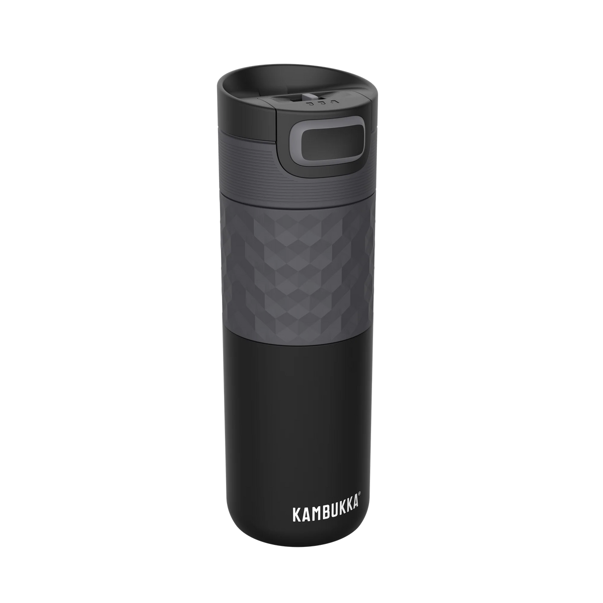 Kambukka Etna Grip 500ml Coffee and Tea Travel Mug - Black Steel
