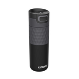Kambukka Etna Grip 500ml Coffee and Tea Travel Mug - Black Steel