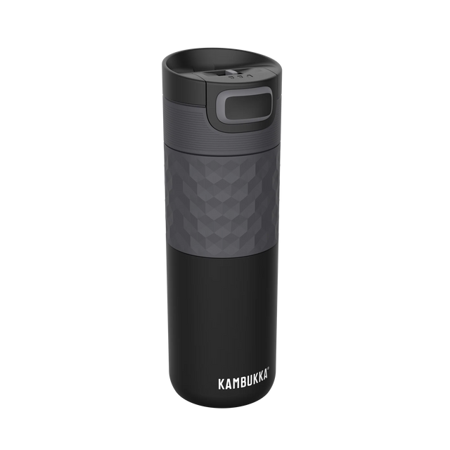 Kambukka Etna Grip 500ml Coffee and Tea Travel Mug - Black Steel