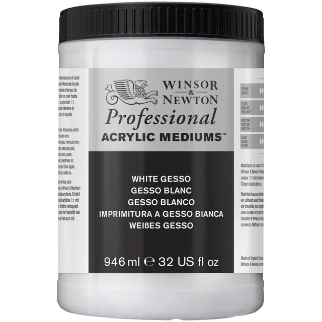 Winsor & Newton Professional Acrylic White Gesso 946ml