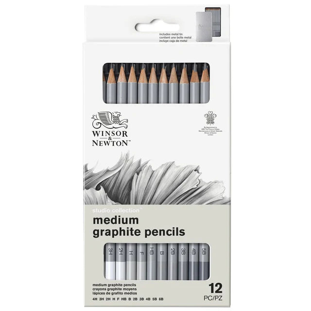 Graphite Pencils Studio Collection Medium Graphite - 12 Tin
