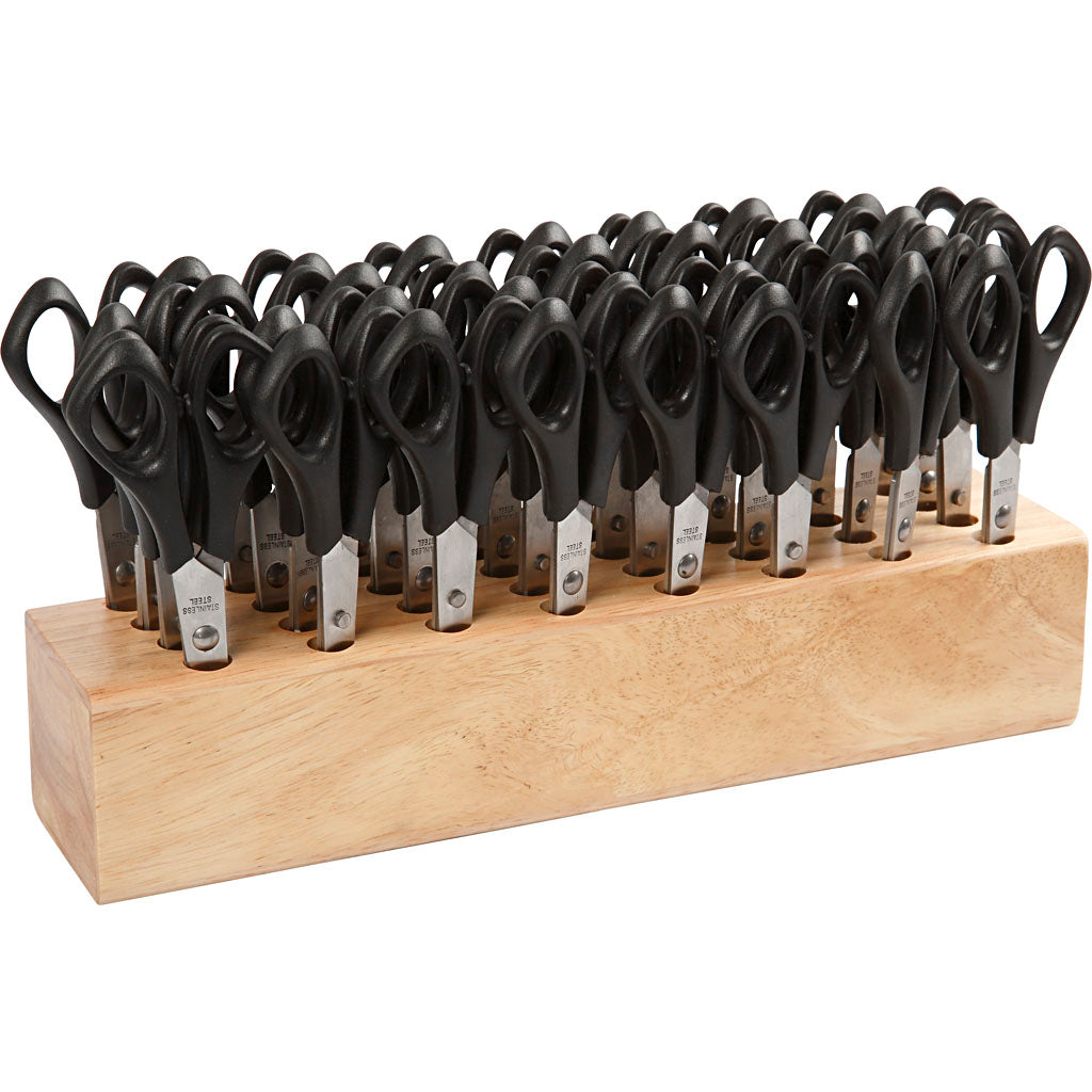 School Scissors with Rack