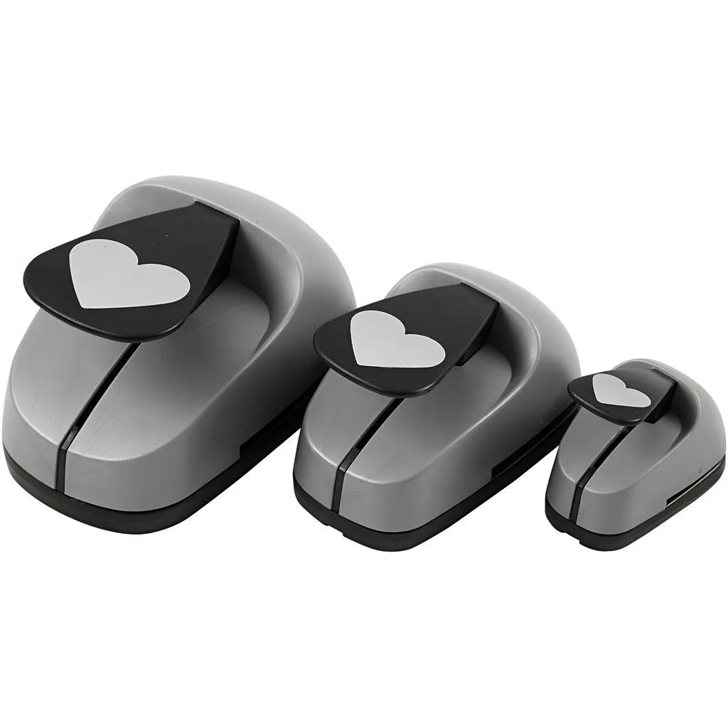 Craft Punch Set, Heart, 25+49+75 m