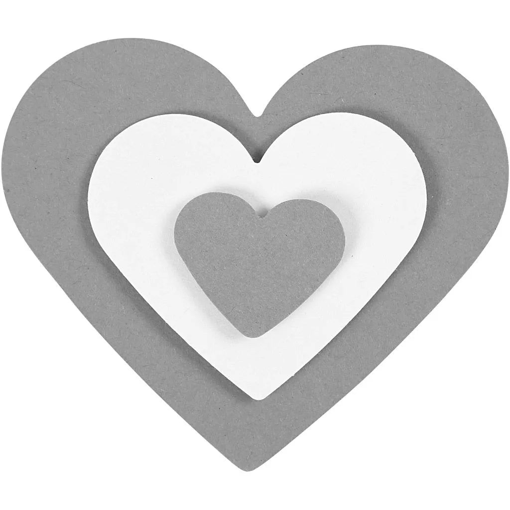 Craft Punch Set, Heart, 25+49+75 m