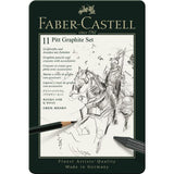 Faber-Castell Pitt Monochrome Graphite Tin Set (11 Pieces)