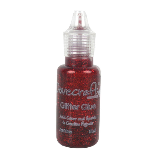 Dovecraft Glitter Glue 20ml - Ruby Red