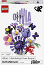 LEGO Botanicals Olivia Rodrigo 'Flower Bouquet' edition box front, showing a assembled purple, pink, yellow, and red flower bouquet with large 'OLIVIA RODRIGO' text and LEGO branding.